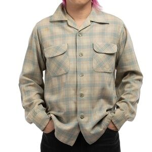 Vintage Pendleton 1950's Wool Loop Collar Shirt